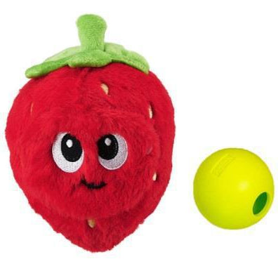 Outward Think N' Thrive Fruity Finds Dog Toy Red