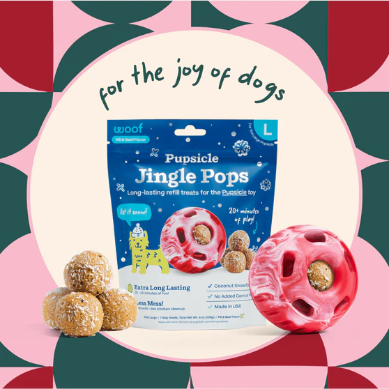 Woof Dog Toy Pupsicle Holiday Winter
