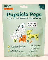 Woof Dog Treat PB & Beef Refill Pops