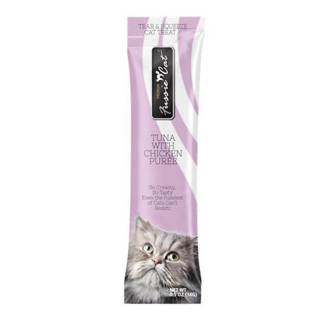 Fussie Cat Treat Puree Tuna w/ Chicken 4 Pack