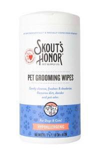 Skouts Honor Pet Grooming Wipes for Dogs & Cats 80 Count