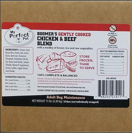 My Perfect Pet Dog Frozen Boomer's Chicken & Beef