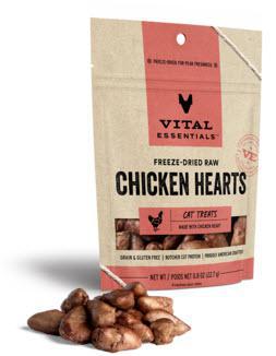 Vital Essentials Cat FD Treat Chicken Hearts .8 oz