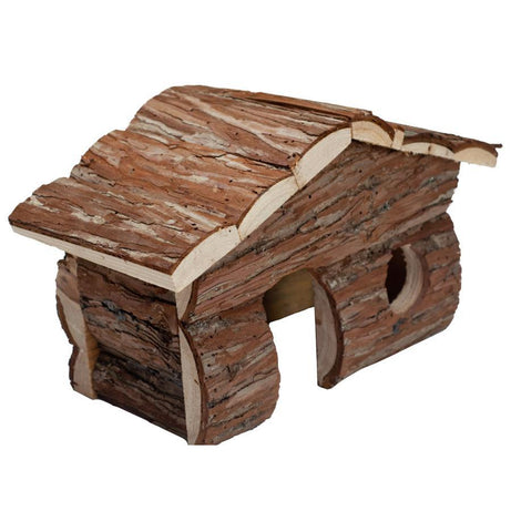 A & E Cages Nibbles Log Cabin Small Animal Hut Brown