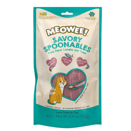 Meowee! Savory Spoonables Cat Treats Salmon, Tuna, & Krill