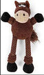 goDog Checkers Skinny Horse Plush Dog Toy
