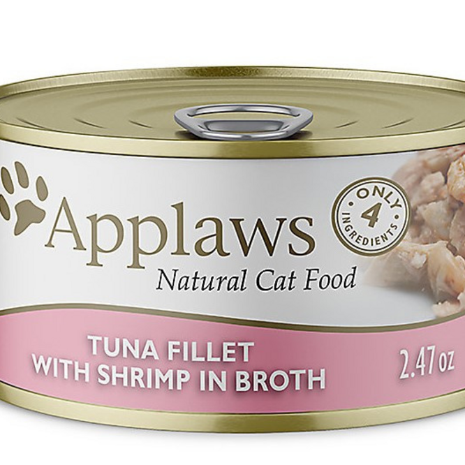Applaws Natural Wet Cat Food Tuna with Shrimp in Broth