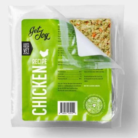 Get Joy Chicken Gently Cooked Fresh Frozen Dog Food Patty