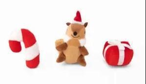 Holiday Miniz Festive Friends Dog Toys