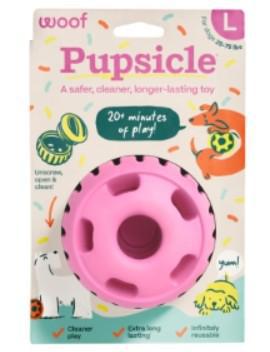 Woof Dog Toy Pupsicle Birthday Pink