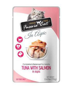 Fussie Cat Premium Tuna w/Salmon in Aspic 2.47oz Pouch