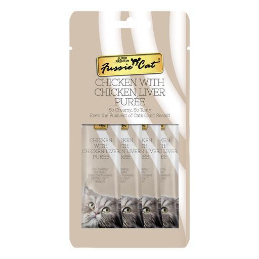 Fussie Cat Treat Puree Chicken Liver 4 Pack