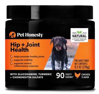 Pet Honesty Hip + Joint Health Chicken Flavored Soft Chews for Dogs 9.5oz