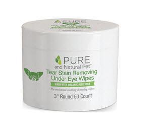 Pure & Natural Dog Tear Stain Removing Under Eye Wipes 50 Ct