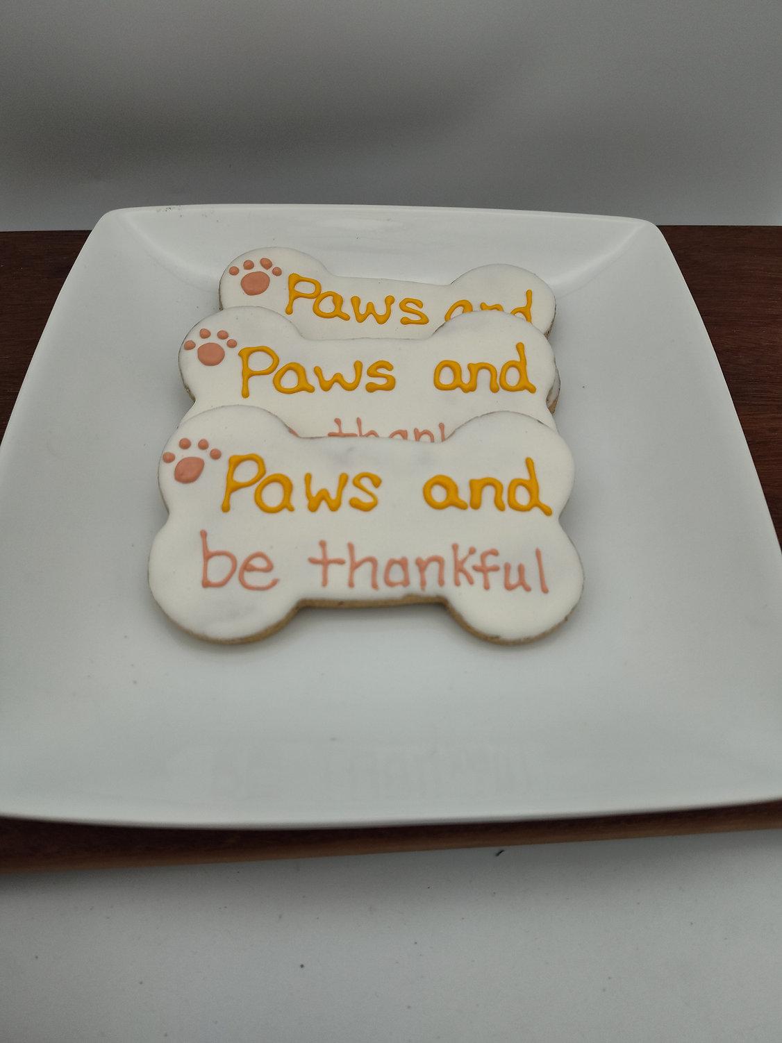 Paws and Be Thankful Bones Large