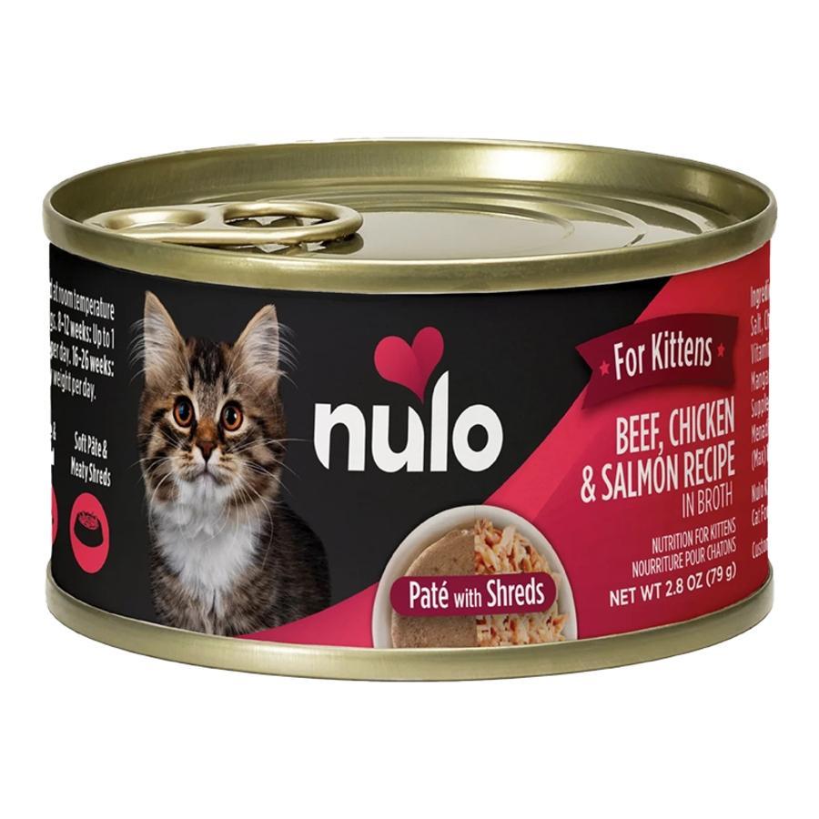 NULO CAT KITTEN BEEF CHICKEN SALMON PATE 2.8OZ
