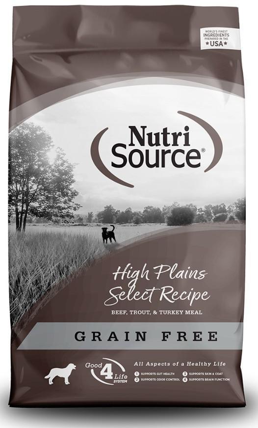 NutriSource Dog Dry GF High Plains Select Beef & Trout