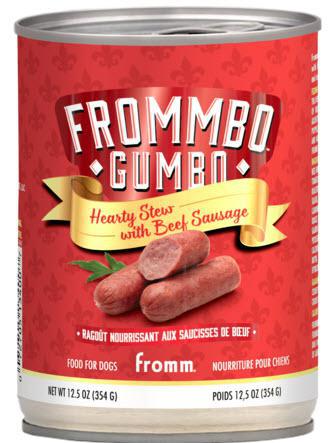 Fromm Dog Can GF Frommbo Gumbo Stew Beef Sausage