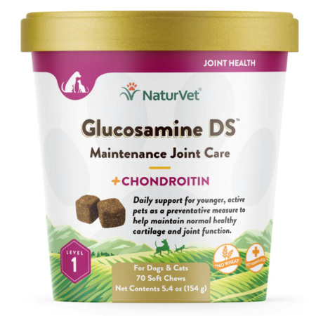 NaturVet Advanced Glucosamine DS Level 1 Soft Chew 70 Ct