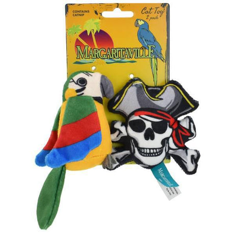 Multipet Margaritaville Cat Pirate Toys 2pk