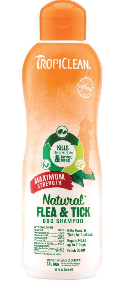 Tropiclean Natural Flea & Tick Shampoo Max Strength