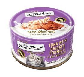 Fussie Cat Tuna w/Chicken in Goats Milk  2.47oz Can