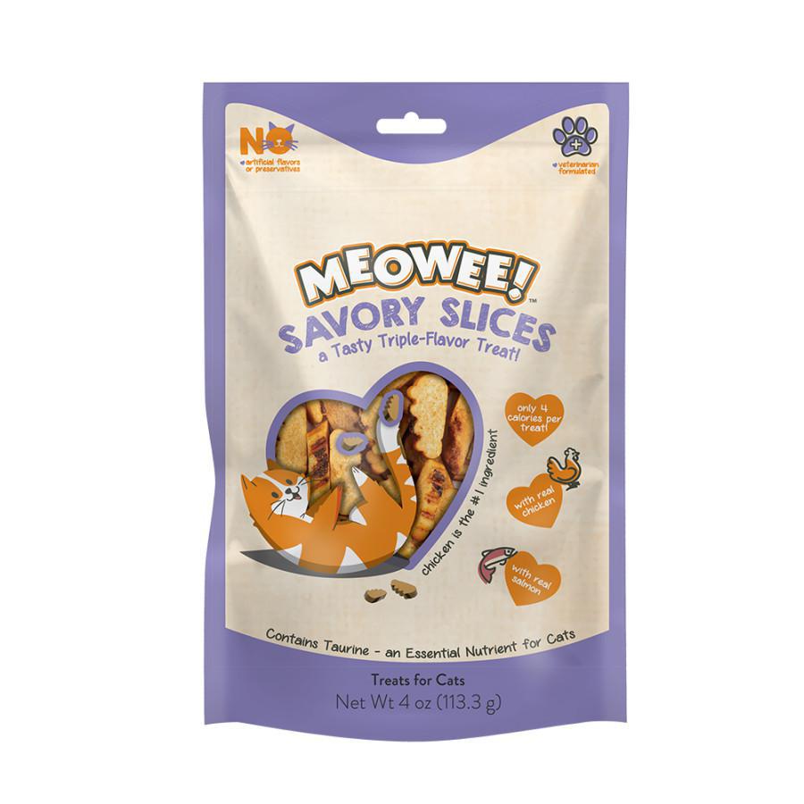 Meowee! Savory Slices Cat Treat Real Chicken & Real Salmon
