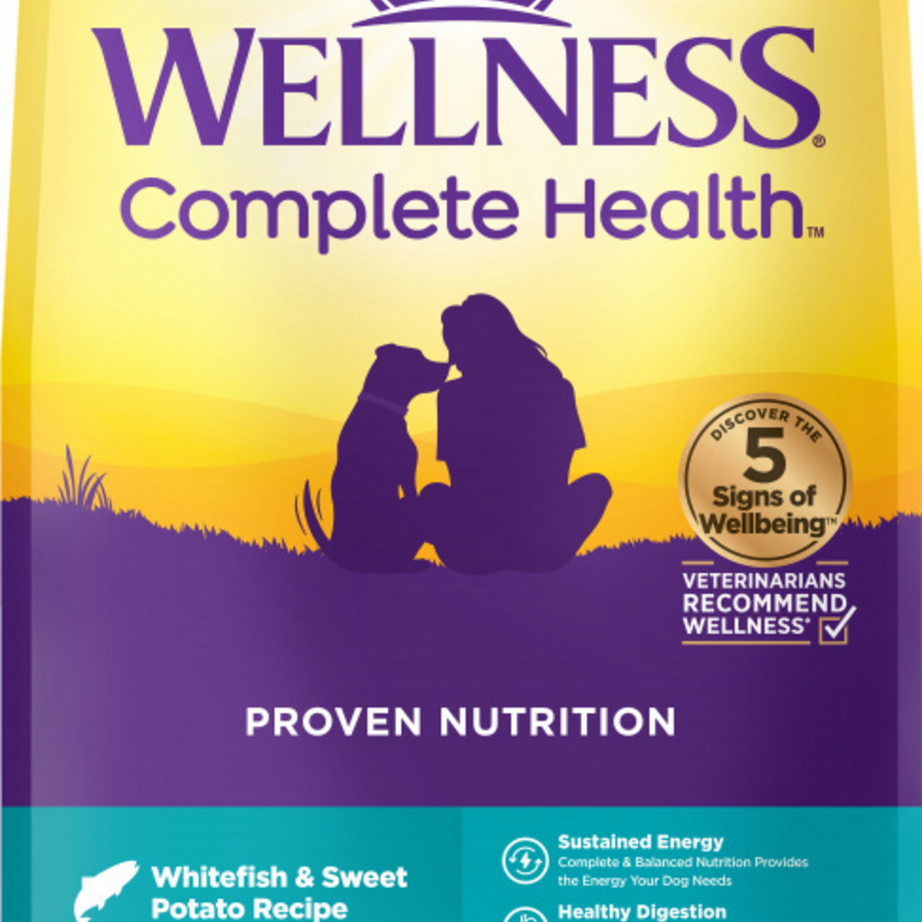 Wellness Complete Health Natural Adult Whitefish and Sweet Potato Recipe Dry Dog Food