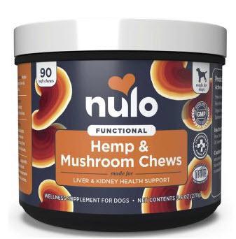 Nulo Hemp+Mushroom Soft Chew Supplement for Dogs - 9.5 oz (90 Ct) Jar