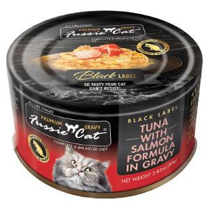 Fussie Cat Premium Tuna w/Salmon in Gravy Cat Food 2.82oz Can