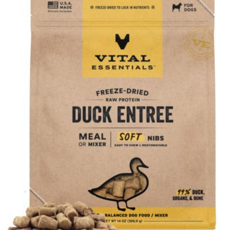 Vital Essentials Dog Food FD Soft Nibs Duck 14 oz