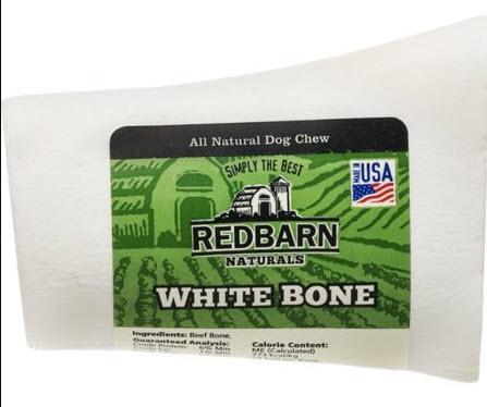 Red Barn Dog Treat Bone White Natural 3"
