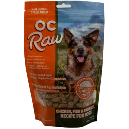 OC Raw Dog Food FD Chicken, Fish & Produce