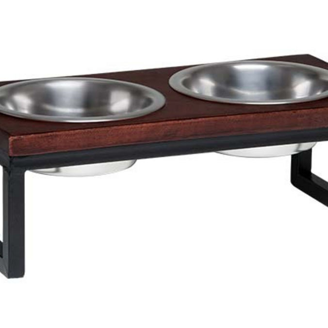 Loving Pets Wooden Layton Diner Dog Bowl