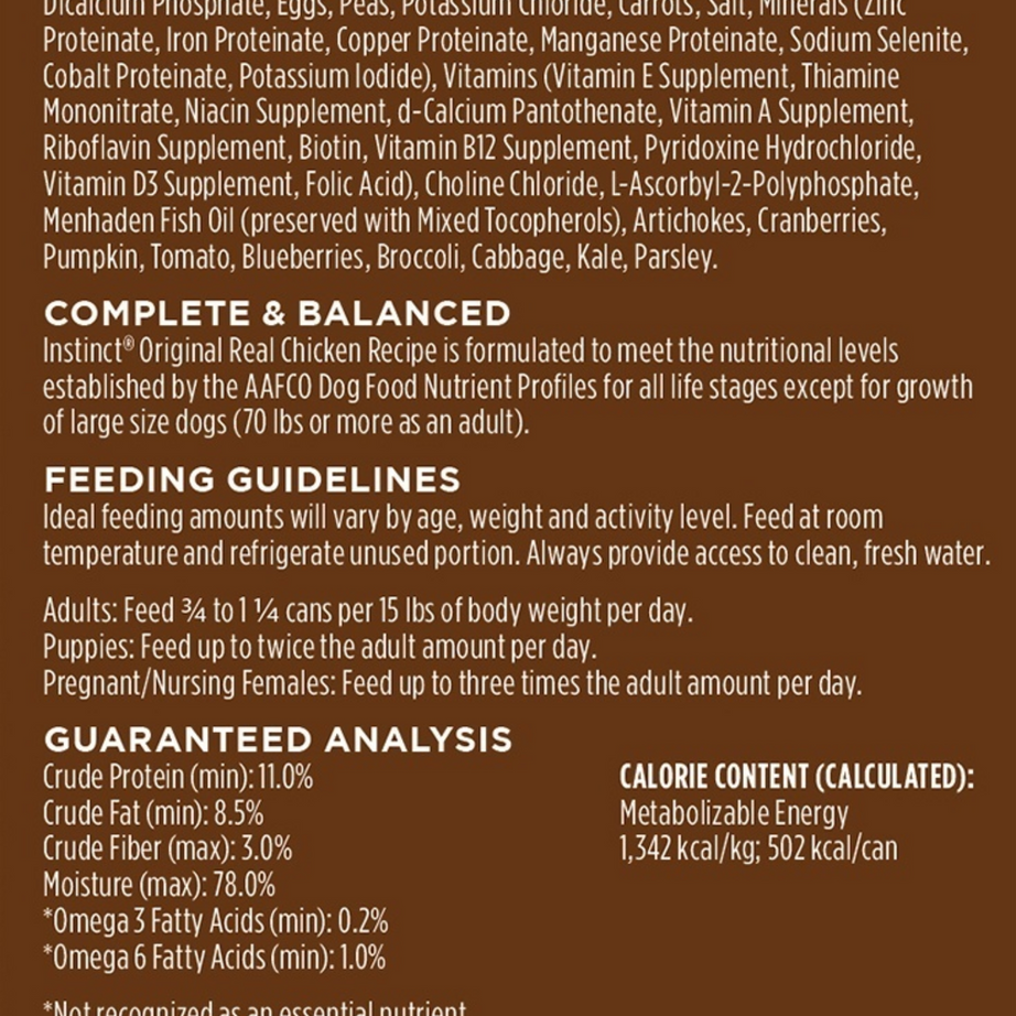 Instinct Grain-Free Chicken Formula Canned Dog Food