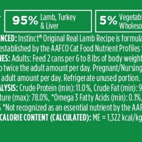 Instinct Grain-Free Lamb Formula Canned Cat Food