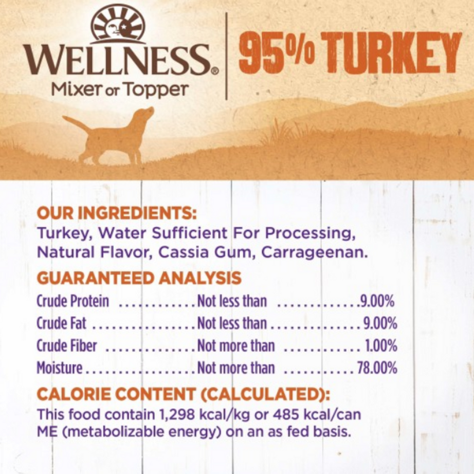 Wellness Natural Grain Free Adult 95% Turkey Canned Dog Food
