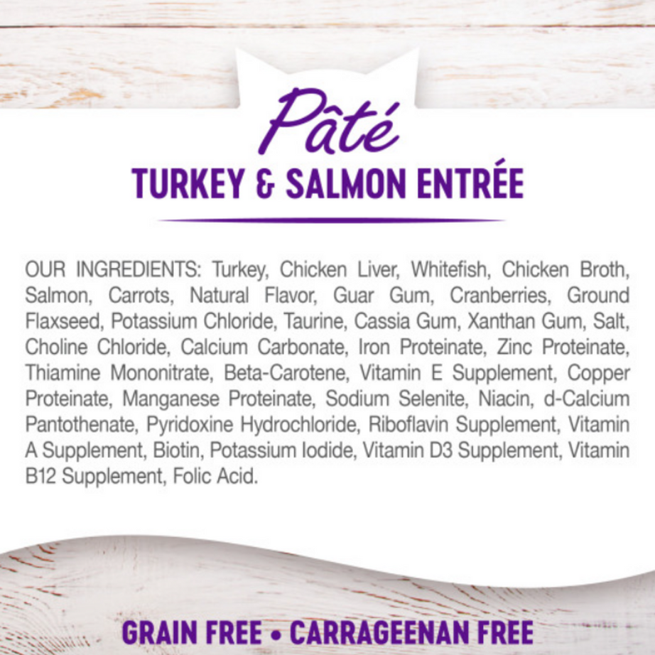 Wellness Complete Health Natural Grain Free Turkey and Salmon Pate Wet Canned Cat Food