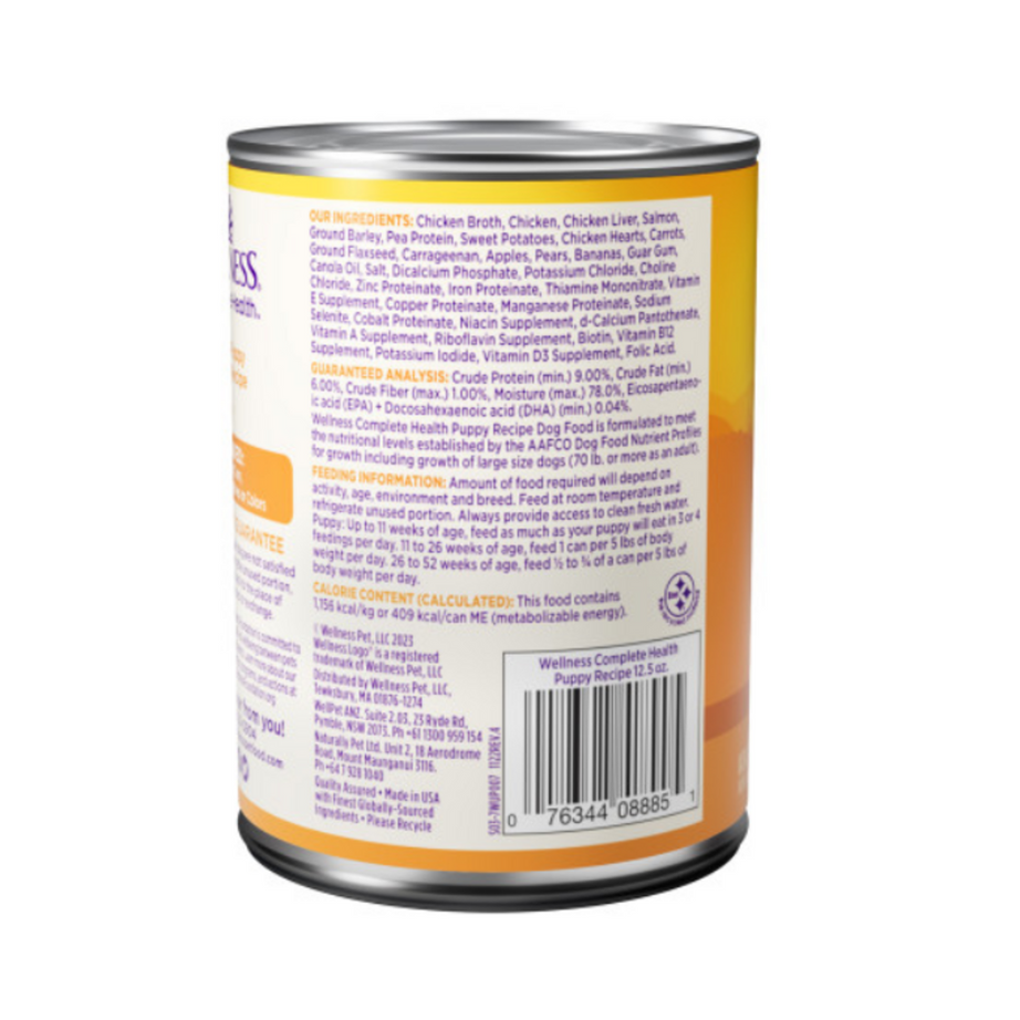 Wellness Complete Health Natural Just for Puppy Chicken and Salmon Recipe Wet Canned Dog Food