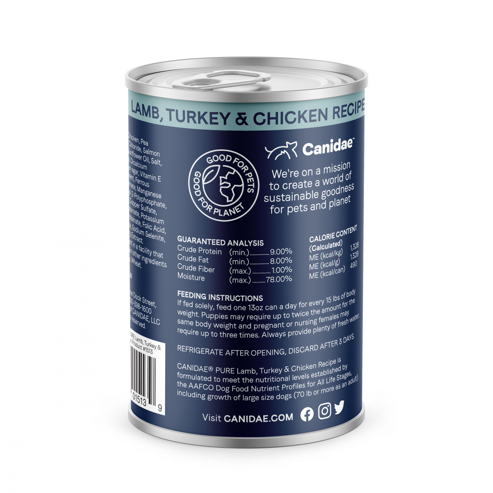 Canidae Pure Wet Dog Food, Lamb, Turkey & Chicken Recipe