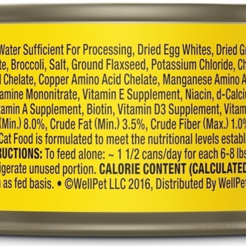 Wellness Grain Free Natural Sliced Salmon Entree Wet Canned Cat Food