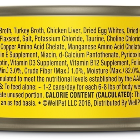 Wellness Grain Free Natural Minced Chicken Dinner Wet Canned Cat Food