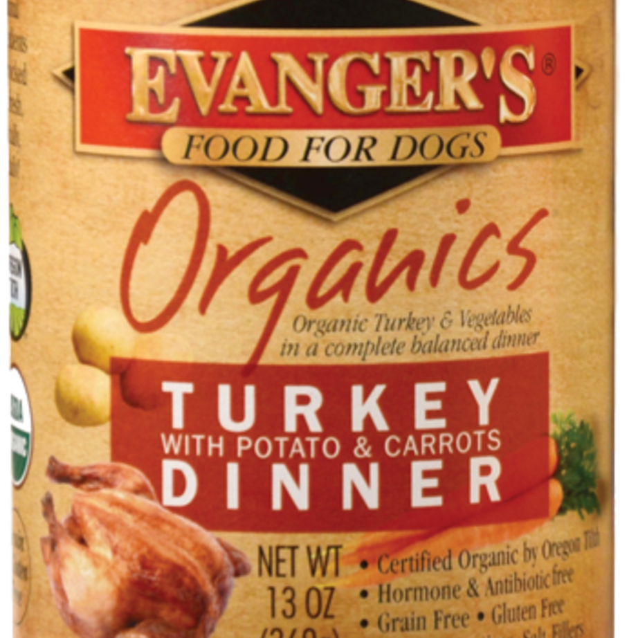 Evanger's 100% Organic Turkey with Potato And Carrots Canned Dog Food