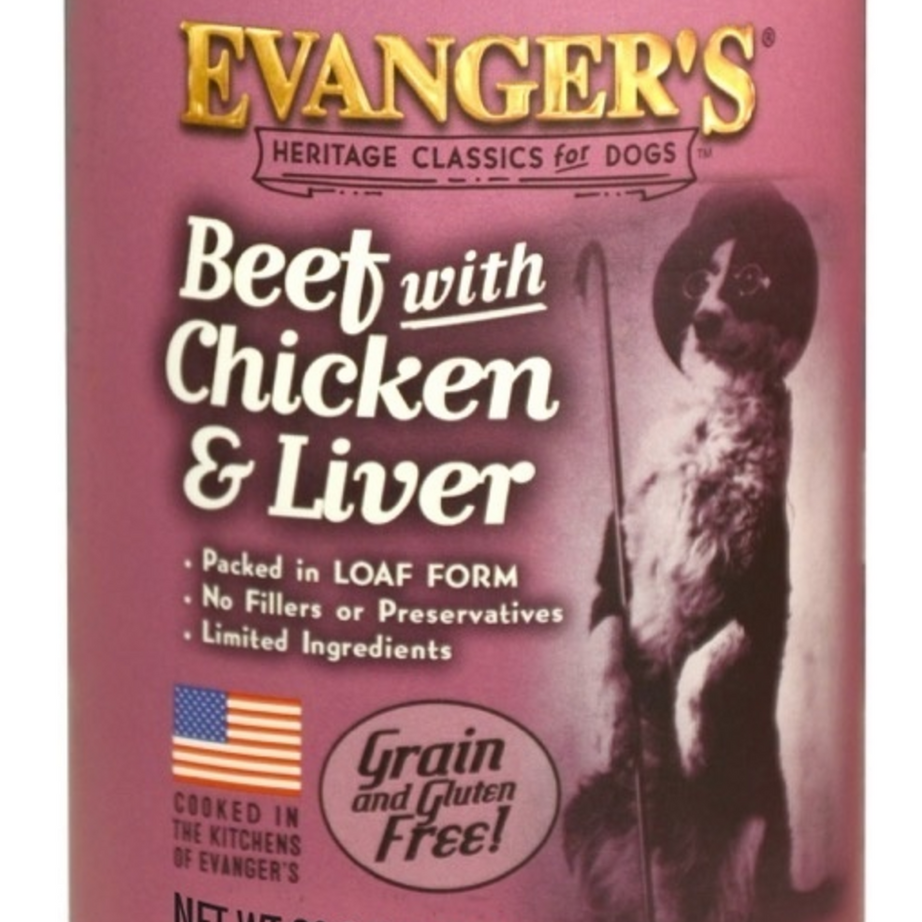 Evanger's Classic Beef with Chicken And Liver Canned Dog Food