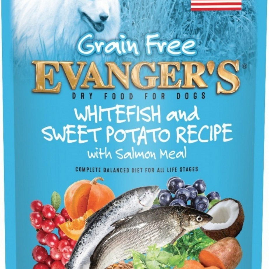 Evanger's Grain Free Whitefish, Sweet Potato and Salmon Dry Dog Food