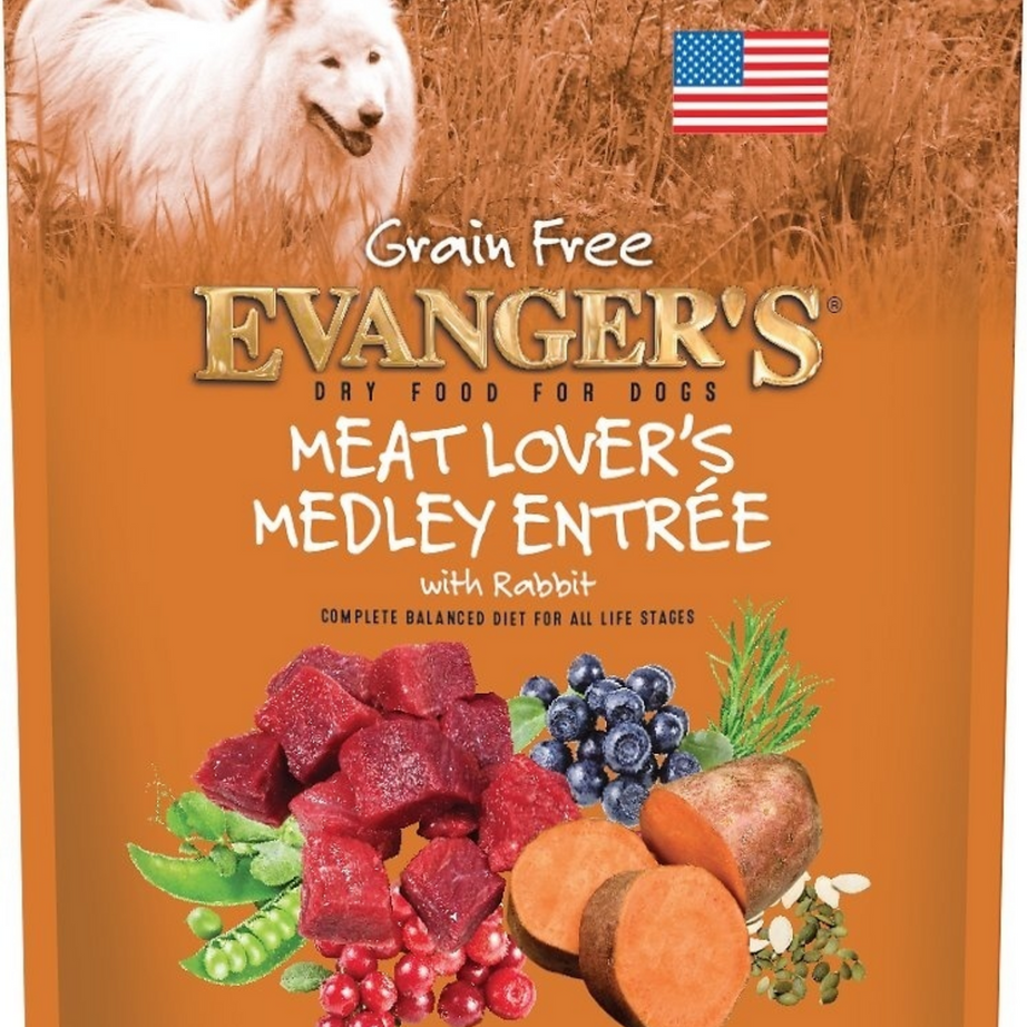 Evanger's Grain Free Meat Lover's Medley with Rabbit Dry Dog Food