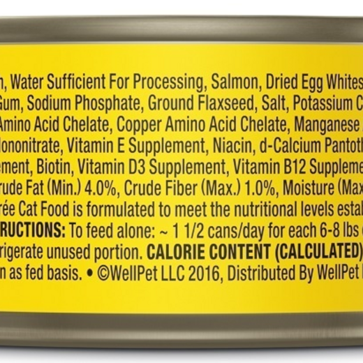 Wellness Grain Free Natural Minced Turkey and Salmon Entree Wet Canned Cat Food