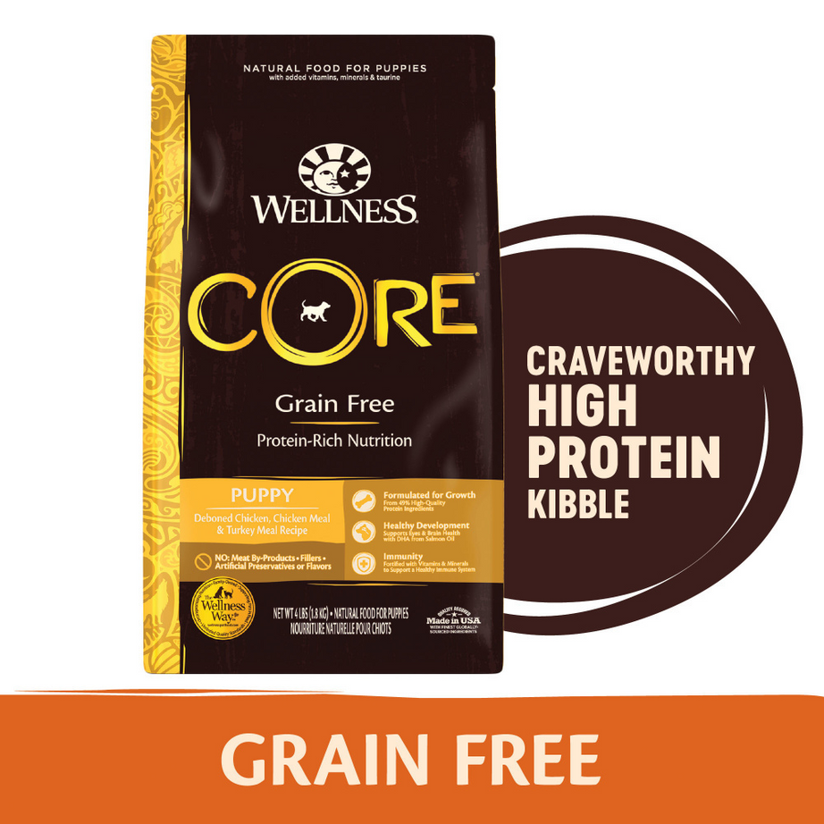 Wellness Core Grain Free Natural Puppy Health Chicken & Turkey Recipe Dry Dog Food