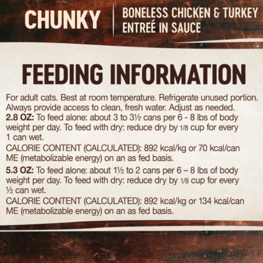 Wellness CORE Signature Selects Grain Free Canned Cat Food, Chunky Chicken & Turkey in Sauce