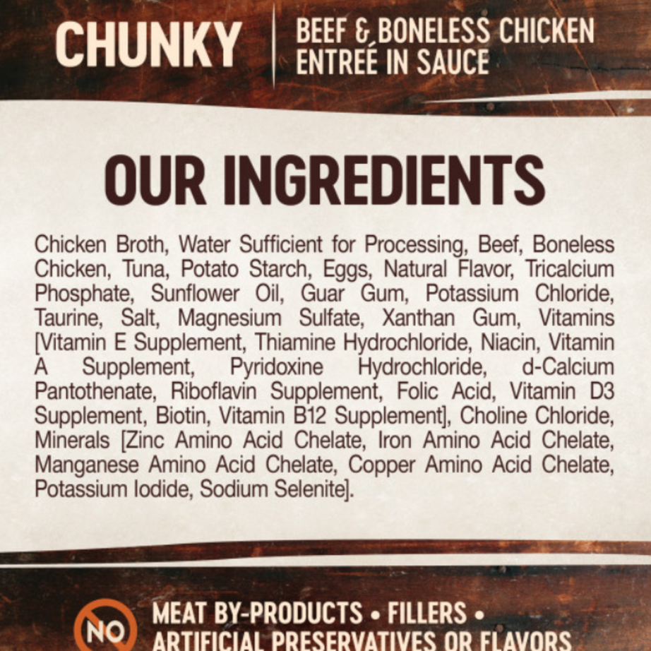 Wellness CORE Signature Selects Natural Grain Free Wet Canned Cat Food, Chunky Beef & Chicken